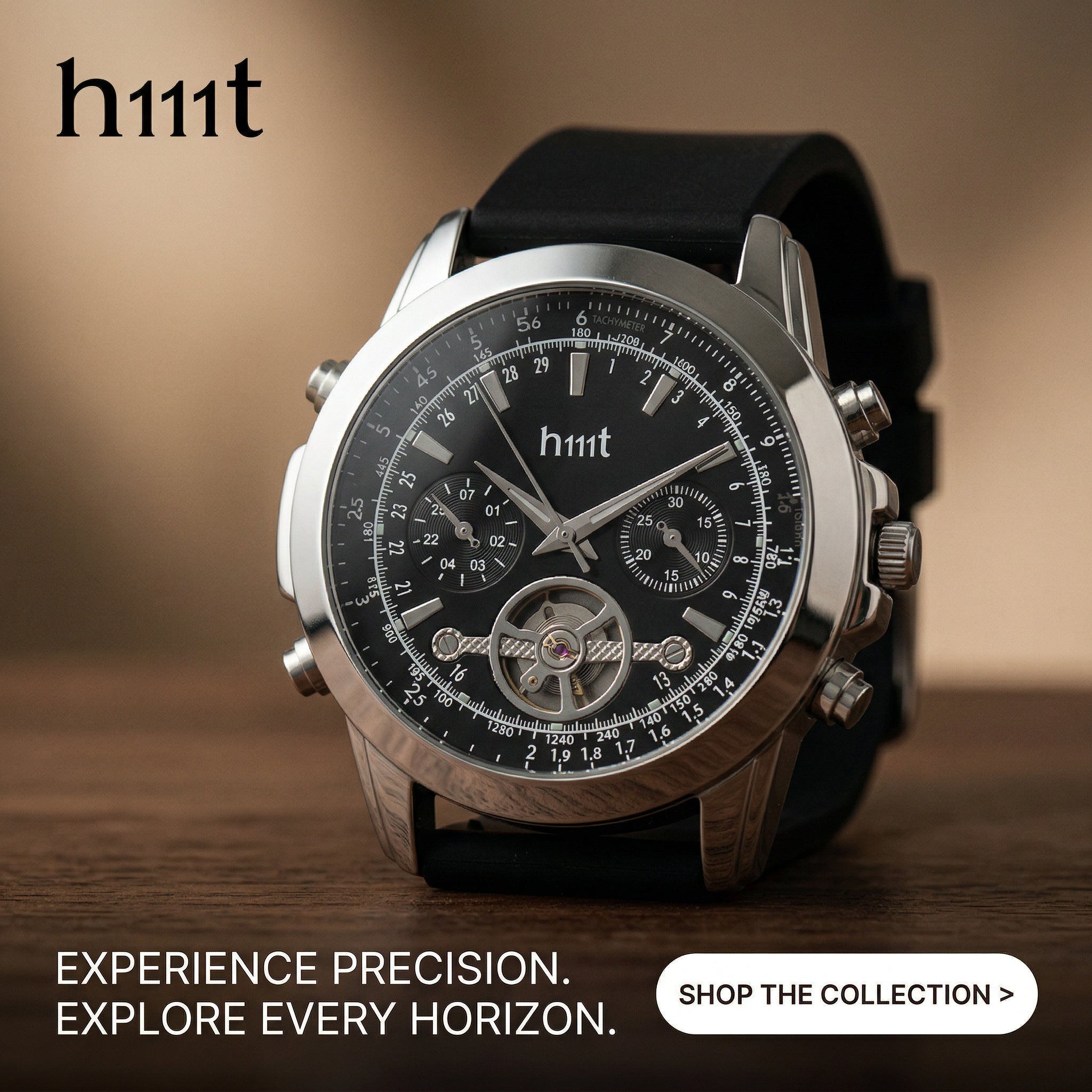 Chronograph-Style Analog Wrist Watch with Multi-Function