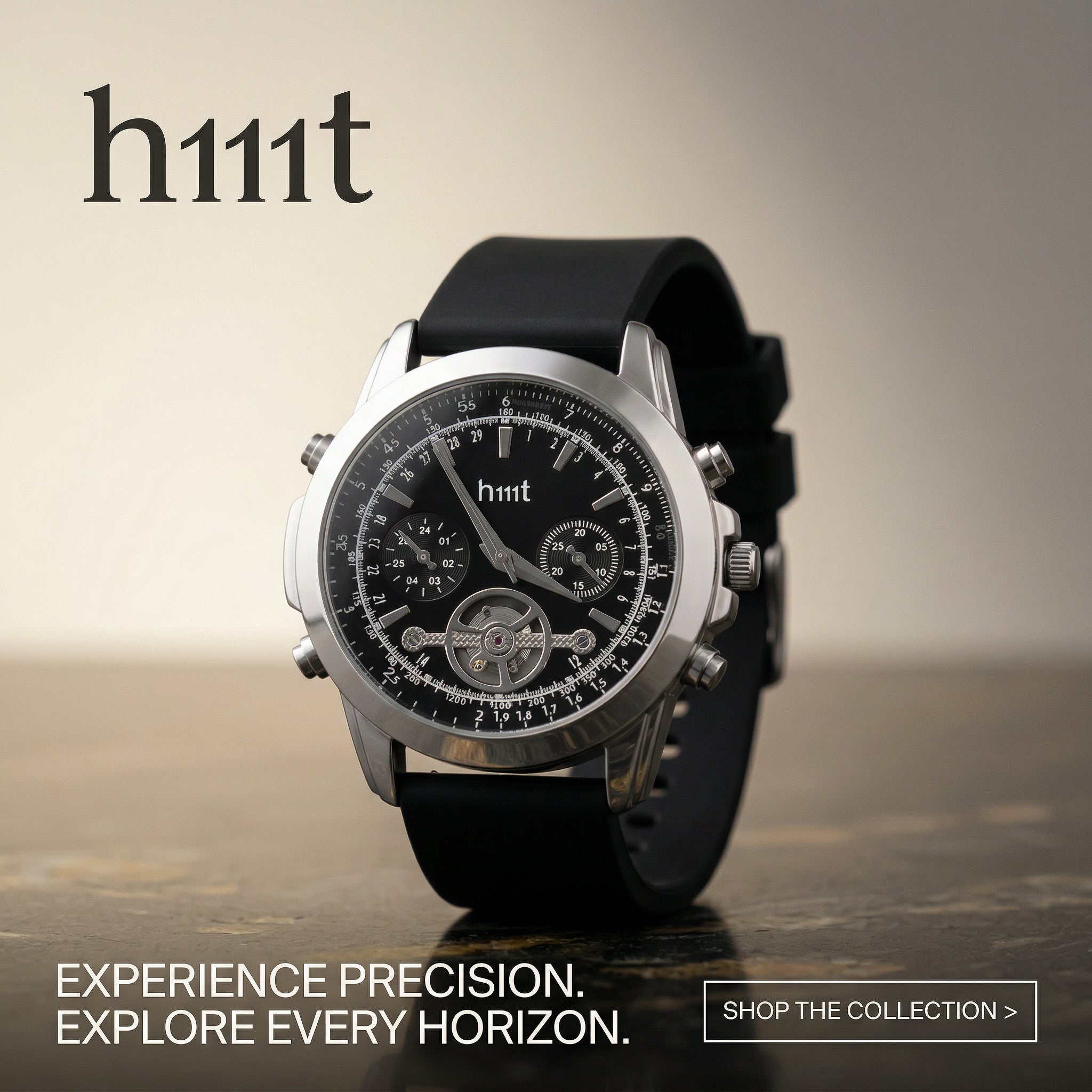Chronograph-Style Analog Wrist Watch with Multi-Function